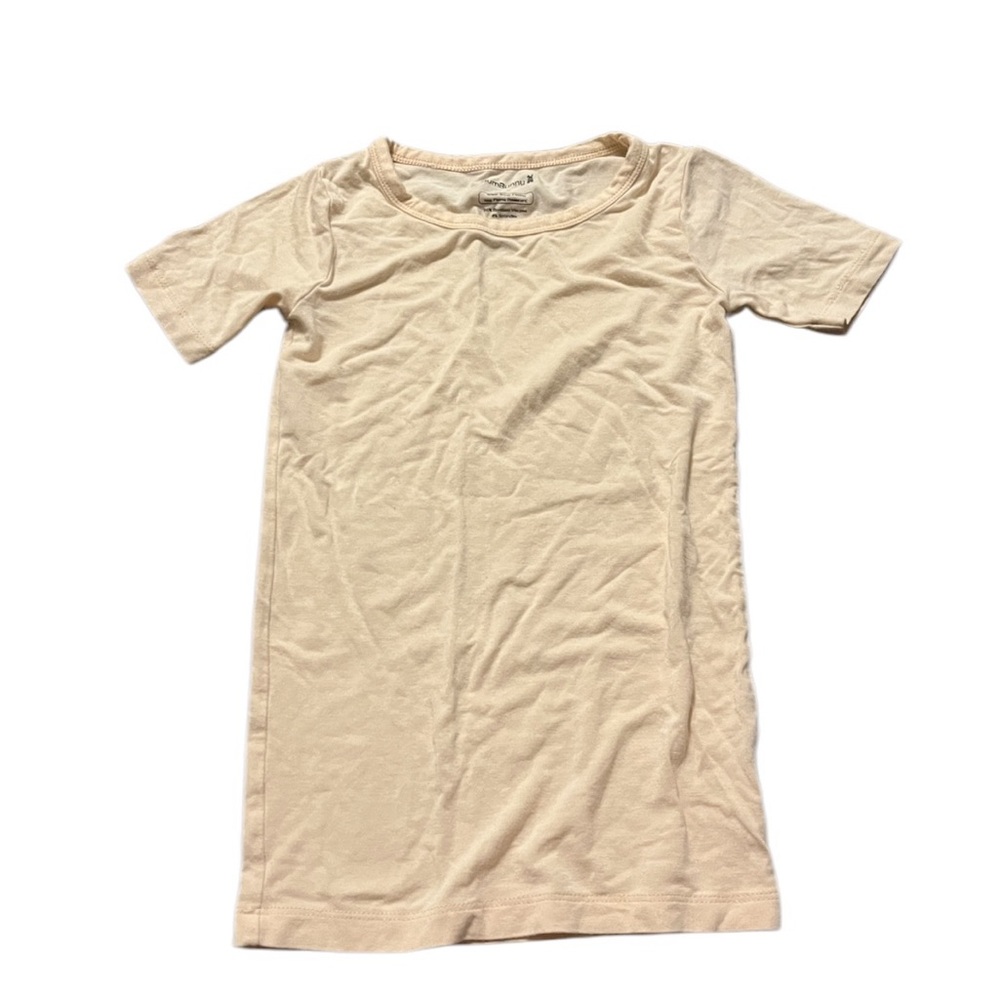 BumBunny Kids Peach Cream T-Shirt Bamboo Size 5/6